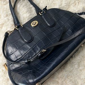 Blue textured Coach handbag